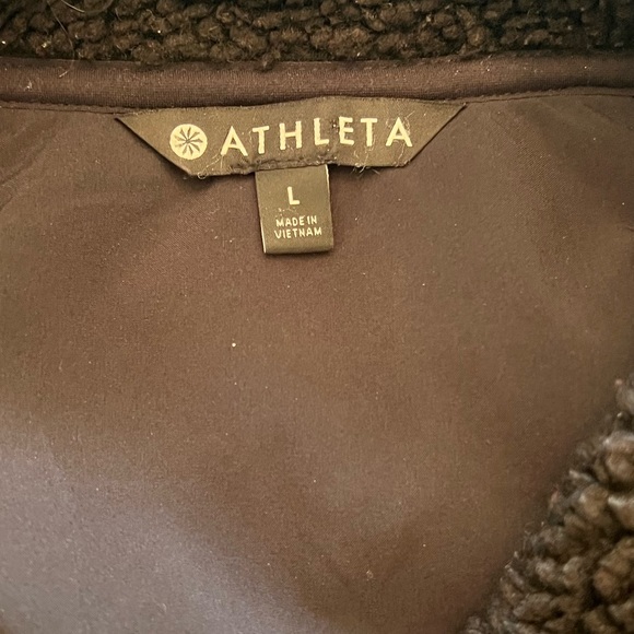 Athleta Range Sherpa‎ Black Zip Jacket Large - Picture 4 of 5